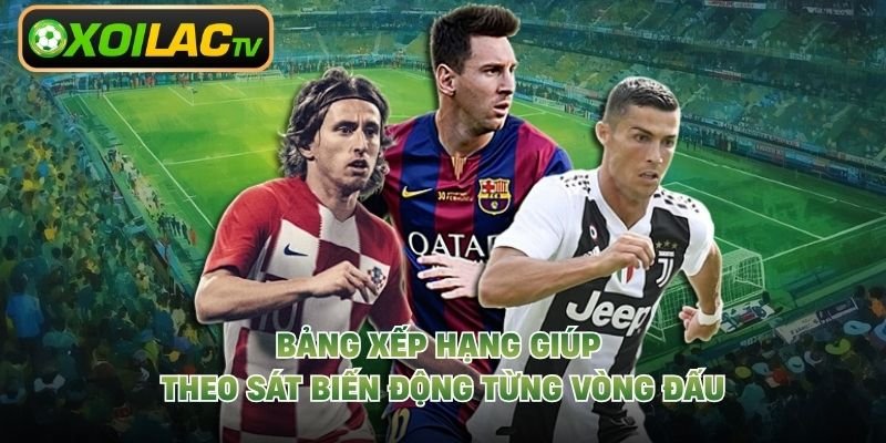 Bảng xếp hạng giúp theo sát biến động từng vòng đấu