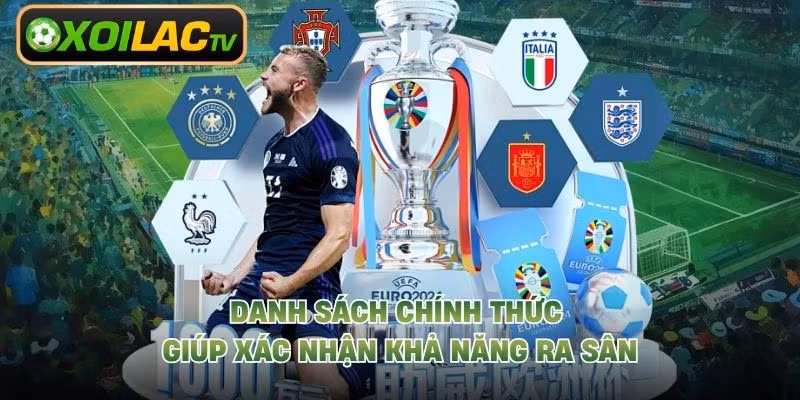 Danh sách chính thức giúp xác nhận khả năng ra sân