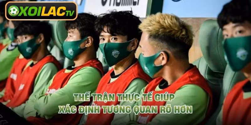 Thế trận thực tế giúp xác định tương quan rõ hơn